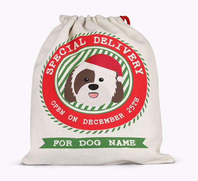 Special Delivery: Personalised {breedFullName} Santa Sack